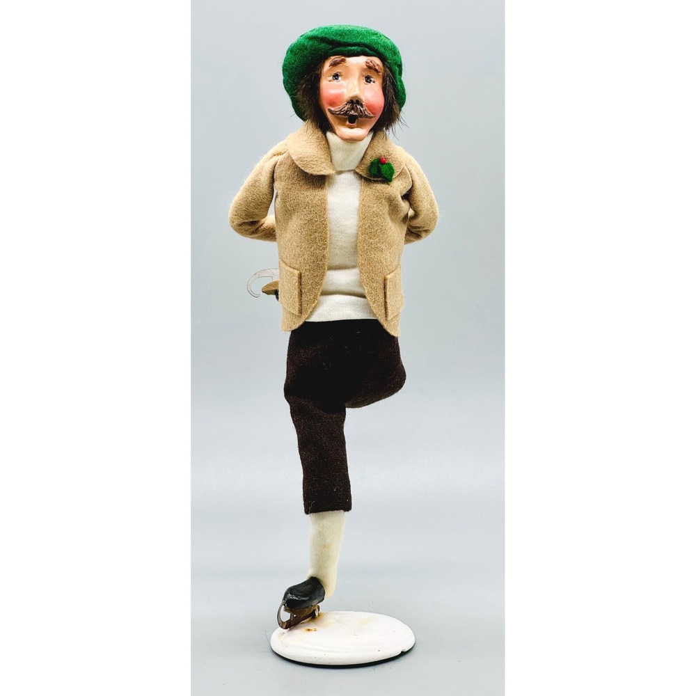 Byers Choice The Skaters Man Ice Skater 1991 Signed Limited 98/100 READ